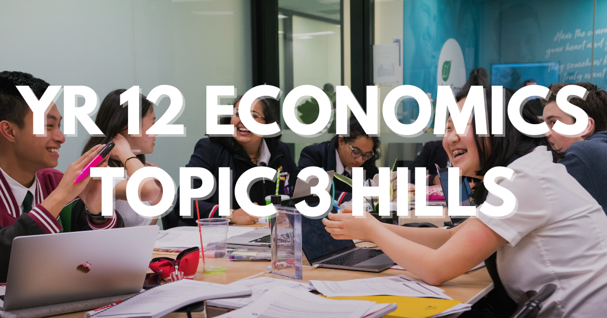 YR 12 ECONOMICS TOPIC 3 HILLS